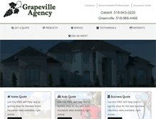 Tablet Screenshot of grapevilleagency.com